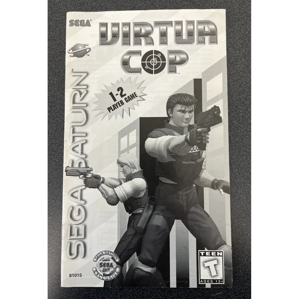 Virtua Cop Sega Saturn Instruction Manual Booklet ONLY 81015